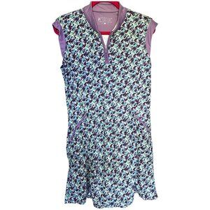 Bermuda Sands Golf Tennis Pickleball Athletic Dress Lavender Floral Size Medium